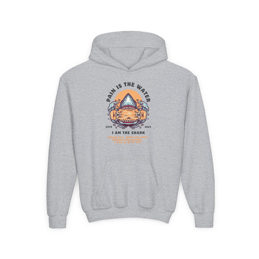Pain is the Water, I Am the Shark Hoodie- Isaiah 43:2