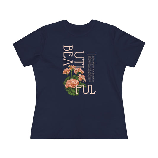 Woman cotton t bella 6400 Beautiful Botanical Women's Cotton Tee - Inspirational Floral Design