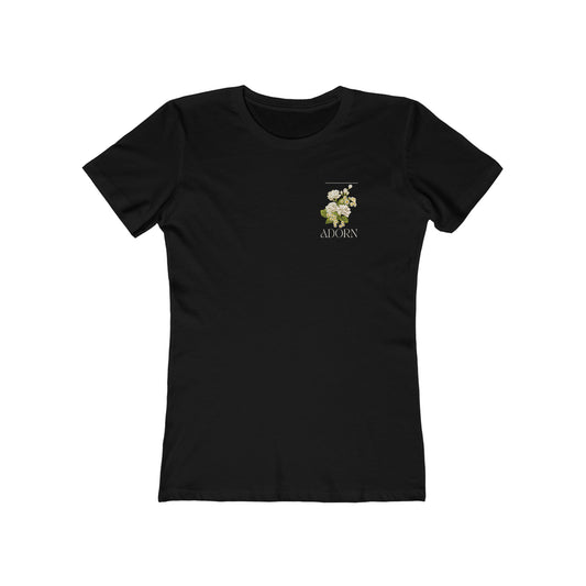 Floral Graphic Boyfriend Tee for Women - Casual Comfort for Everyday Wear